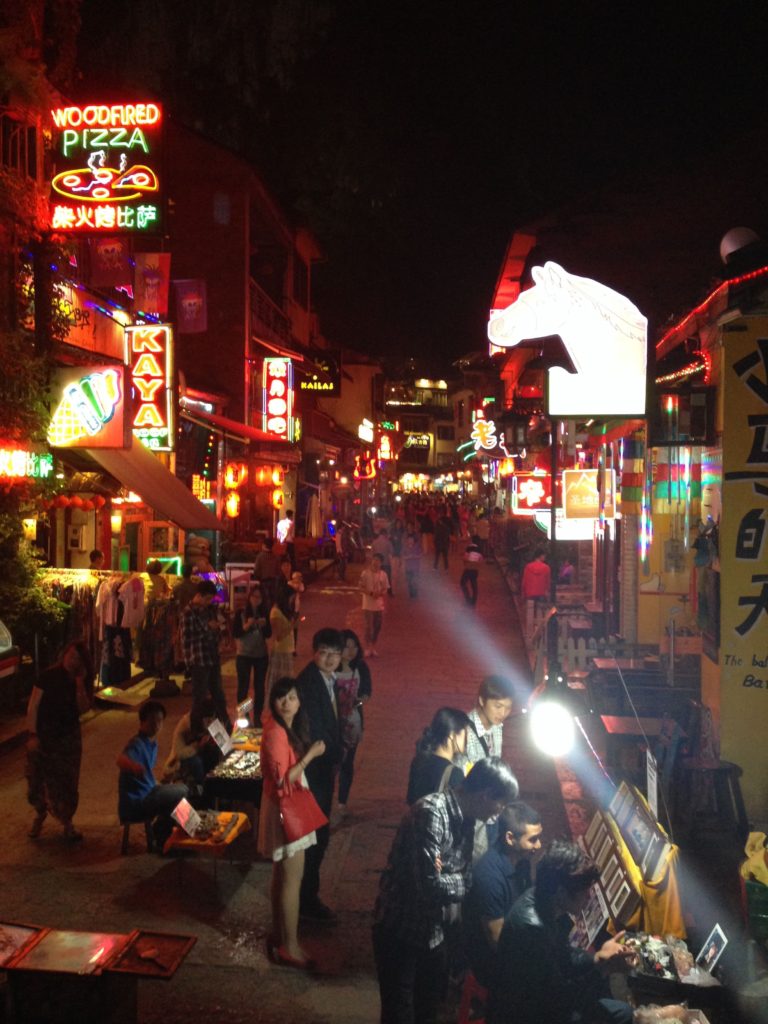 Walking around the pedestrian area of West Street with all the visitors and feeling safe.