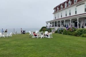 The Spring House located high on a hill overlooking New Shoreham and the Atlantic Ocean.