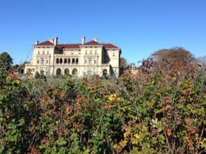 A view of The Breakers from the Cliff Walk in Newport Rhode Island.