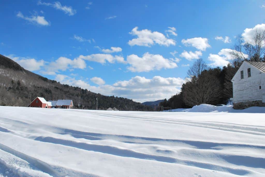 Many people snowmobile to Aprils Maple during the winter season.