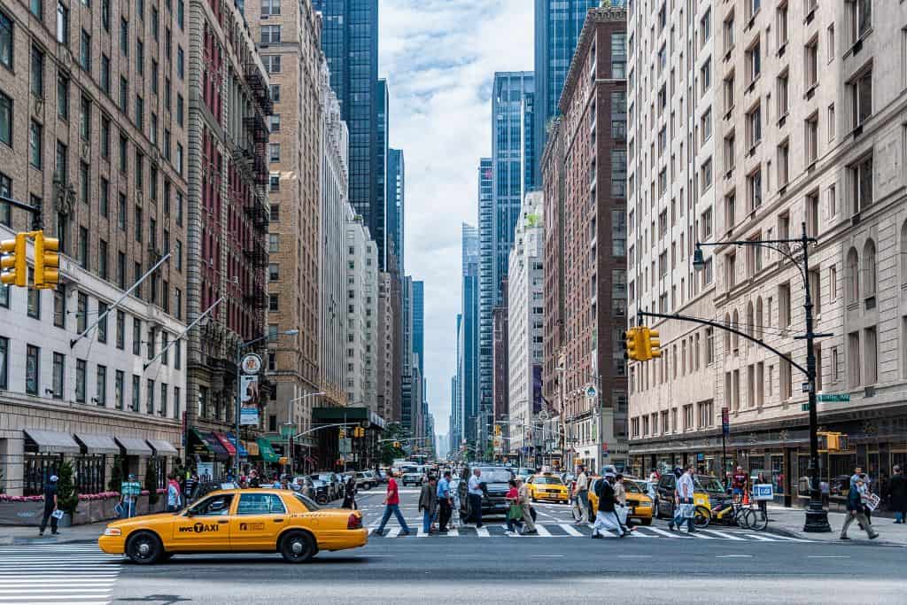 The city of New York and the yellow cabs. Travel from RI to NYC to spend a day here.