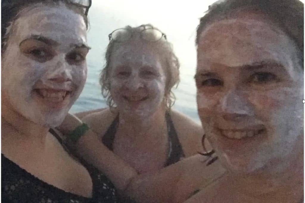 Facial mud at the Blue Lagoon.