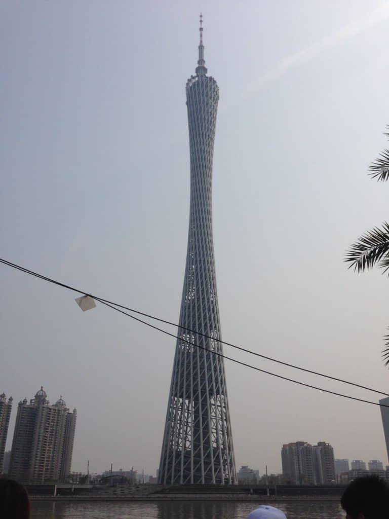 Seeing the different levels of the tower during the daytime.