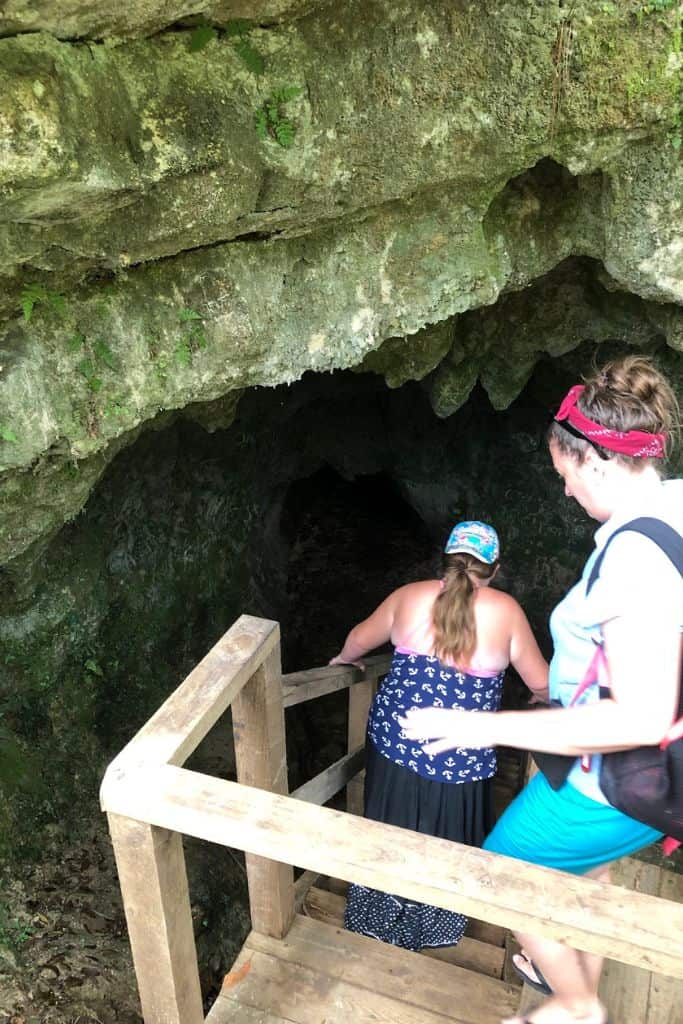 Exploring the caves at the top of Mount Isabel de Torres.