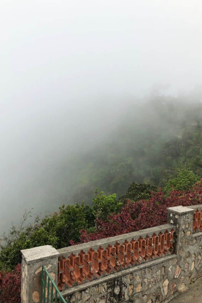 The mist and fog at the top of the Teleferico Puerto Plata.