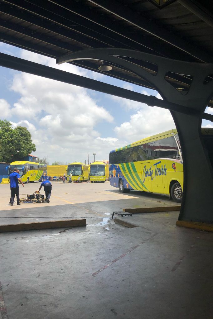 Riding the coach bus is one of the most comfortable ways to get around the DR.