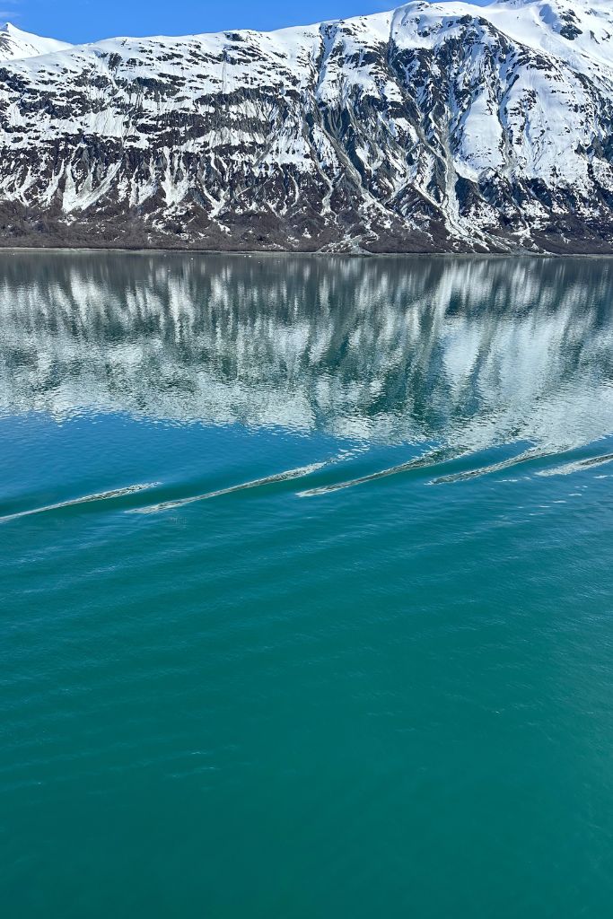 Although the water can appear as aqua blue as the Caribbean, this water is freezing cold. But the turquoise color is mesmerizing.