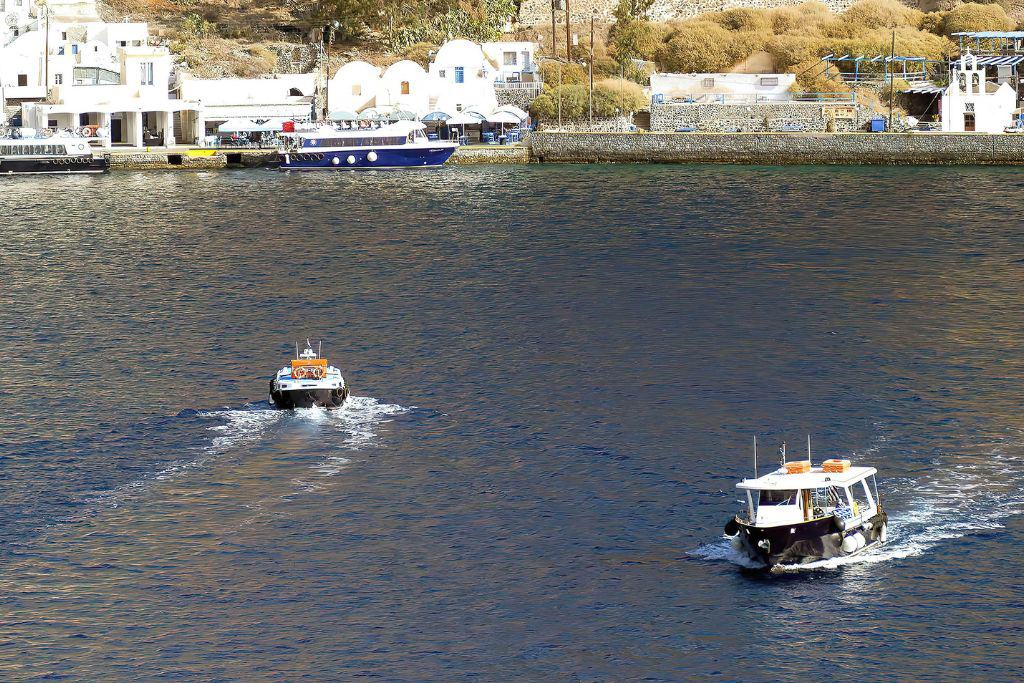 Many larger cruise ships use tender boats to transfer passengers to shore if they cannot dock directly at the port.