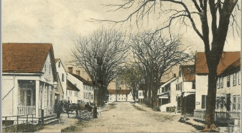 An old street scene from village life in Chepacket.
