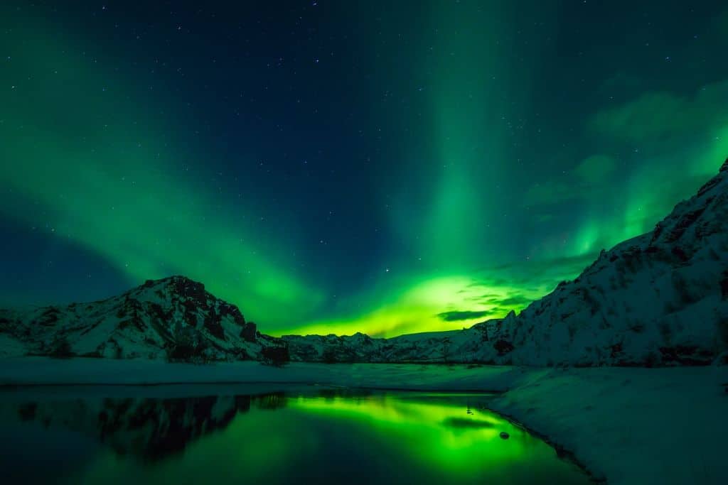 Seeing the Northern Lights is one of the bonus features of glamping in Iceland during the winter months.