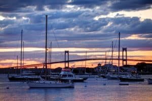 Newport Harbor in Newport Rhode Island.