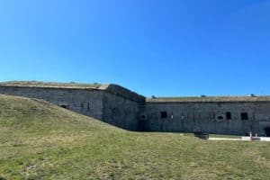 Fort Adams State Park and Beach in Newport Rhode Island.