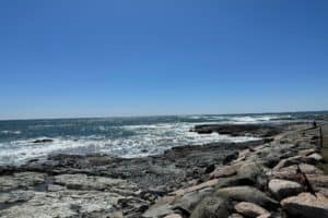 Brenton Point State Park in Newport Rhode Island. Not a swimming beach, you can climb amongst the rocks and enjoy the amazing view across the water.