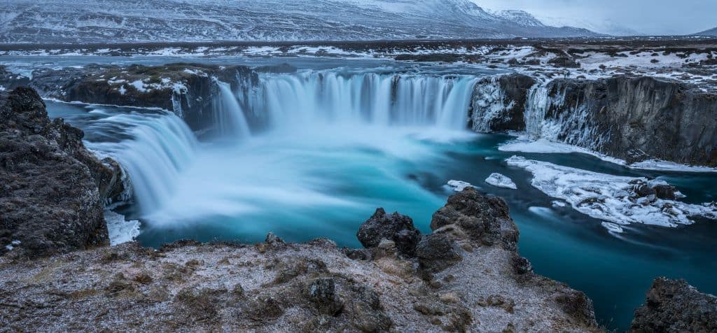 Gulfoss Waterfall and other majestic scenery await you when you go glamping in Iceland.