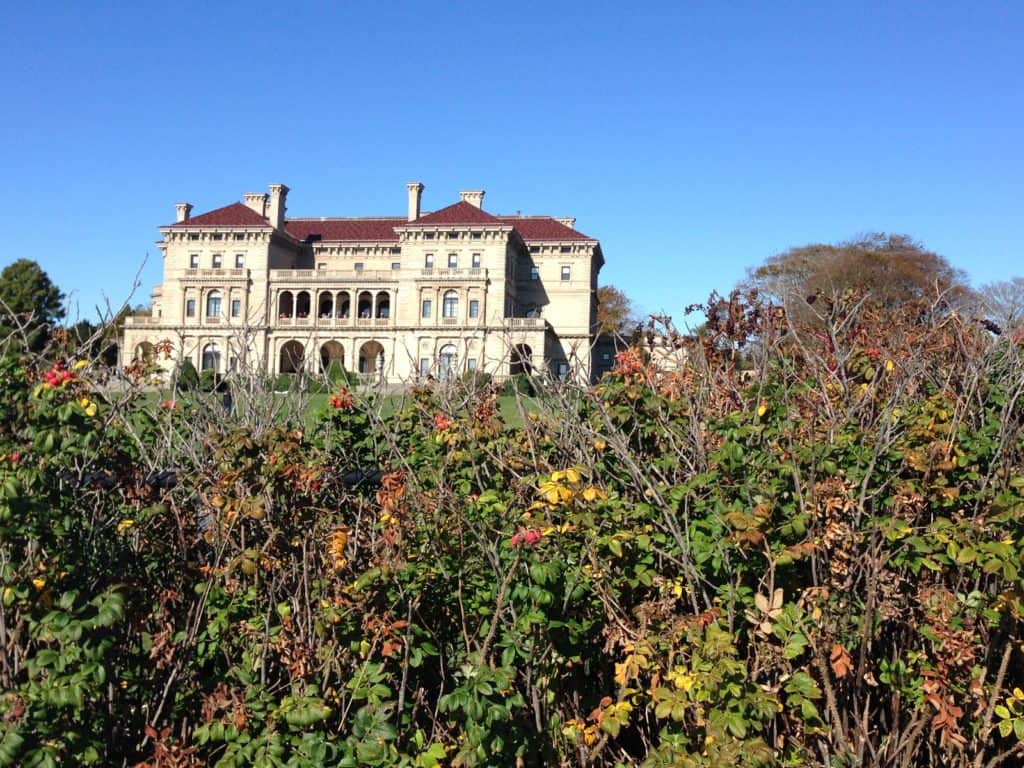 A view of The Breakers from the Cliff Walk in Newport Rhode Island makes a wonderful day trip from Rhode Island.