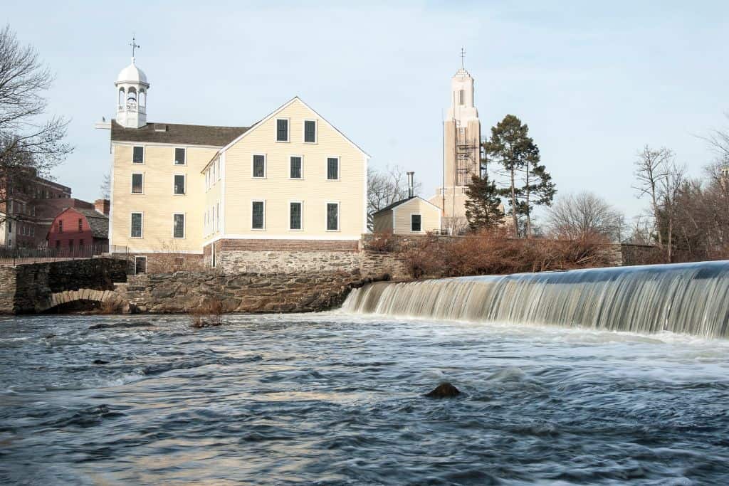 Slater Mill is a great place to visit when traveling from Boston to RI.