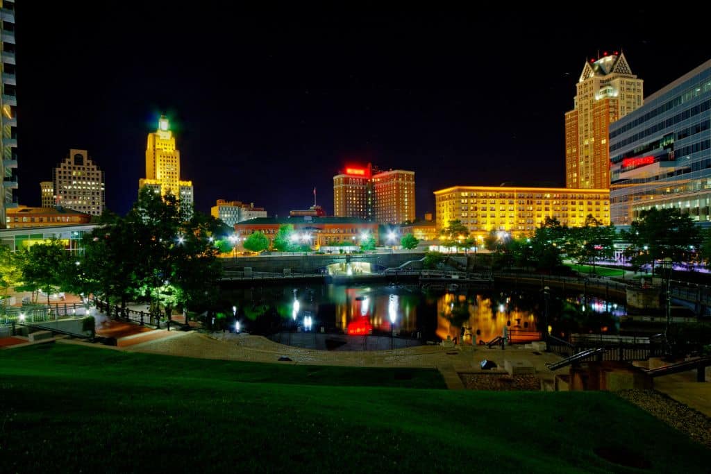 Waterplace Park, across from Providence Place Mall, is a wonderful place to explore in the city of Providence.
