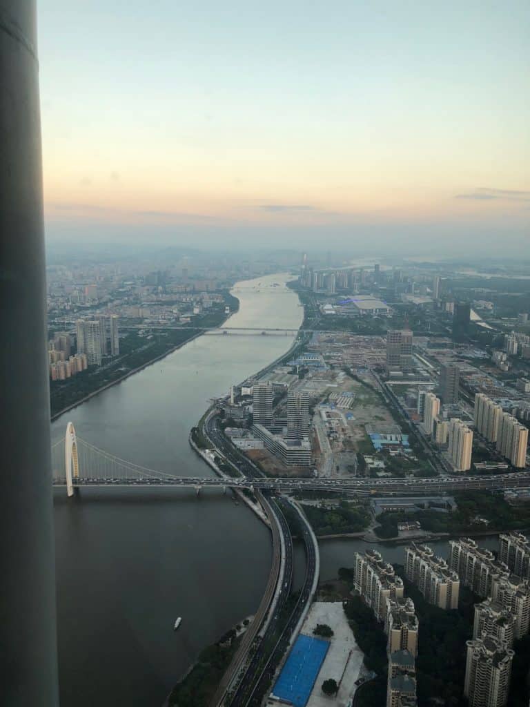 Views of the Zhujiang from the observation platform.