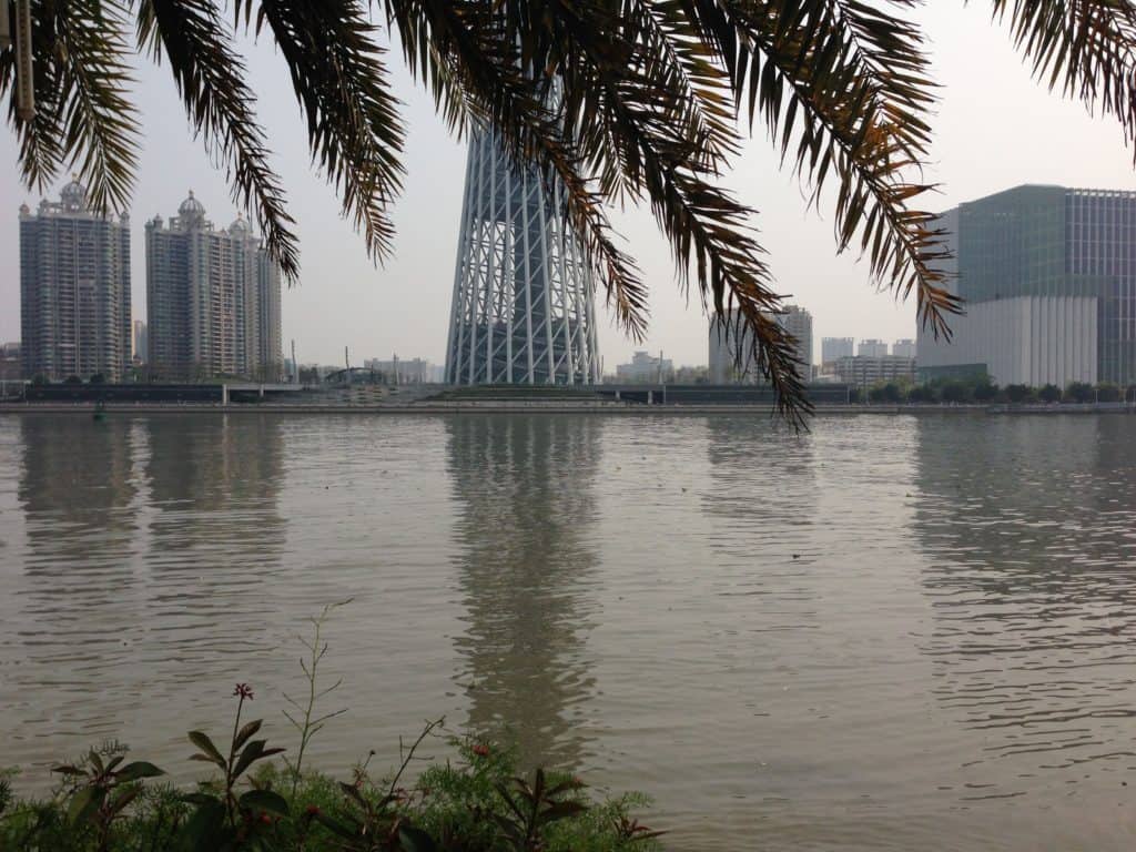 The base of the Tower is visible across the Zhujiang.