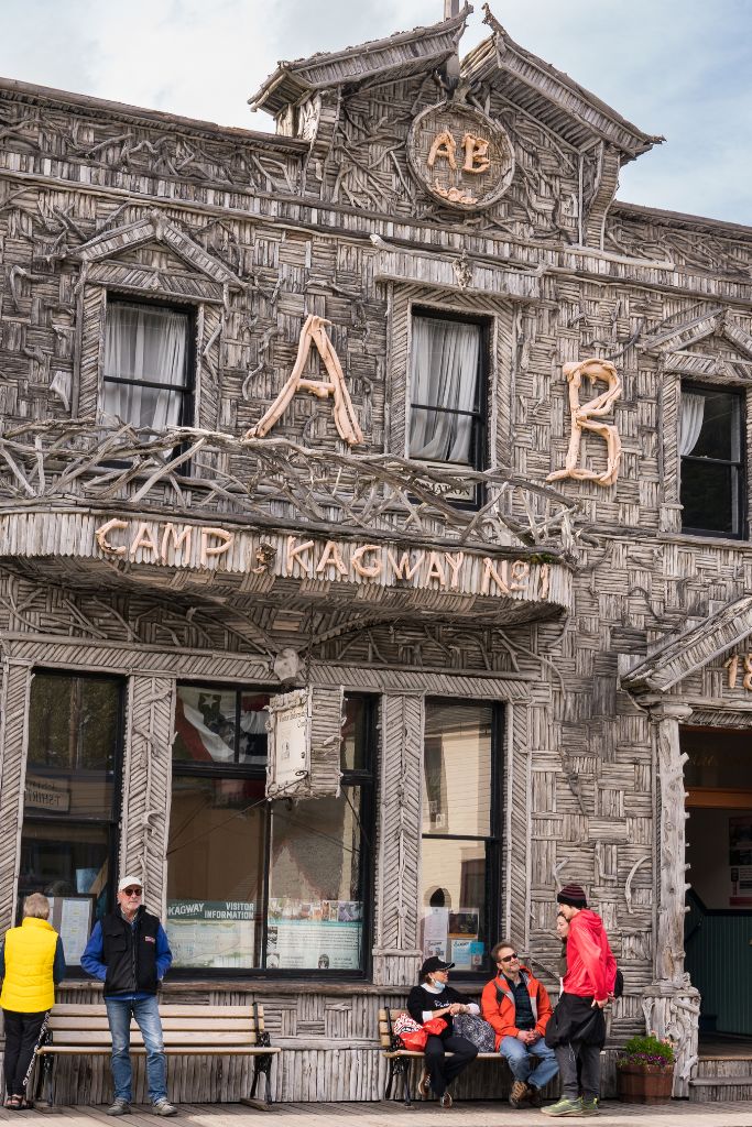 Check out the Arctic Brotherhood Building covered in driftwood as one of the things to do in Skagway from a cruise ship.