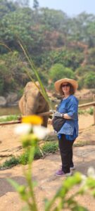 We were provided protective clothing at Smile Elephant Sanctuary in Chiang Mai.