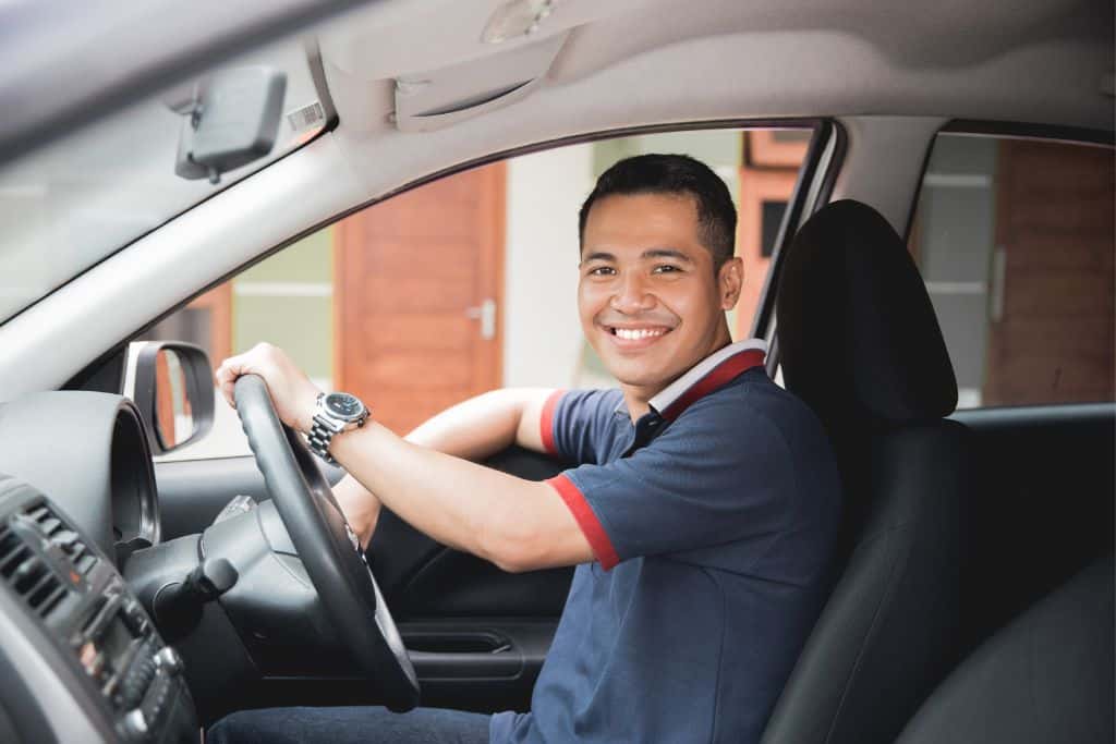 A Grab driver at the Kuala Lumpur International Airport