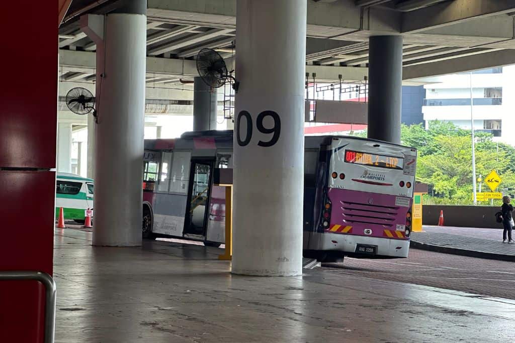 The Kuala Lumpur International Airport shuttle bus ready to ride to the other terminal.