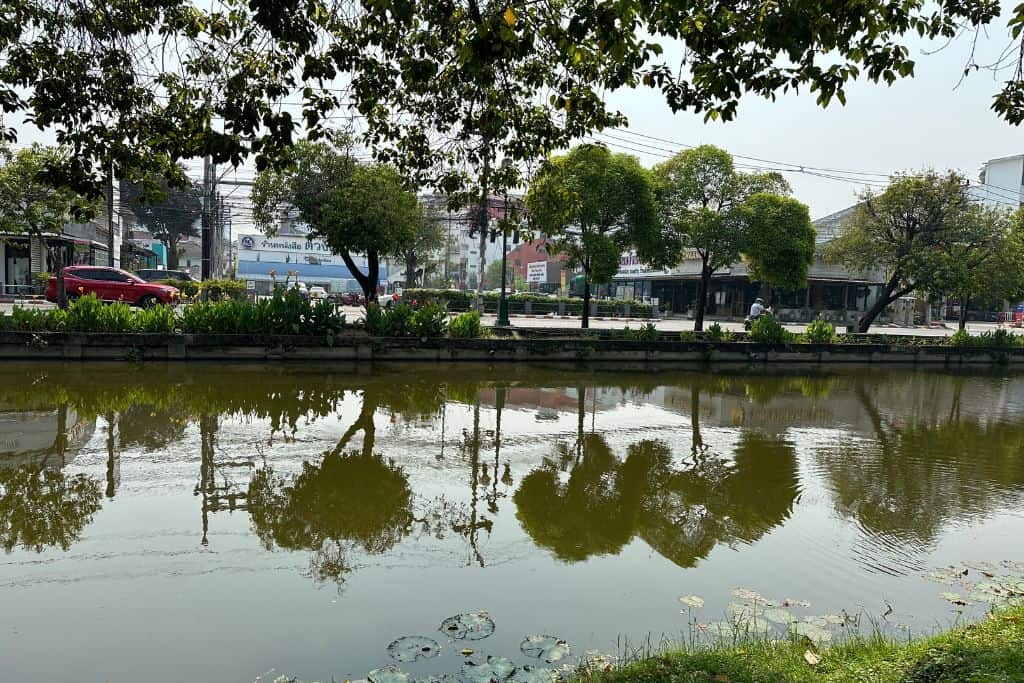 A view of the water along the Chiang Mai Old City Wall