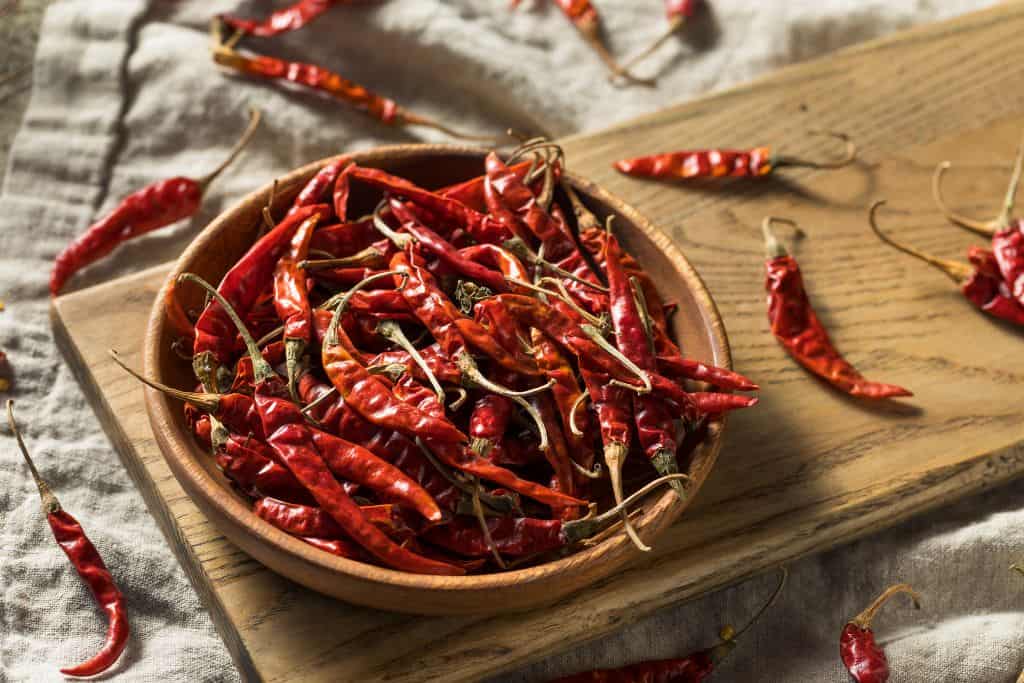 A bowl of Asian Chile peppers. Knowing the spice levels of foods is an excellent tip for traveling to Laos.