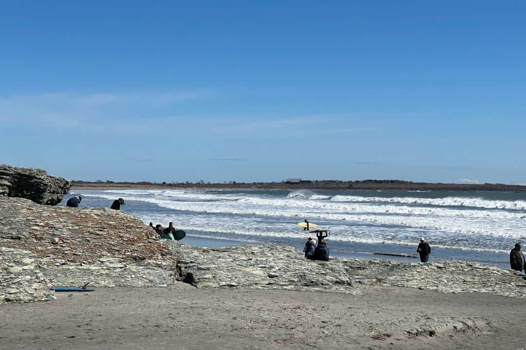 The beach in Newport.