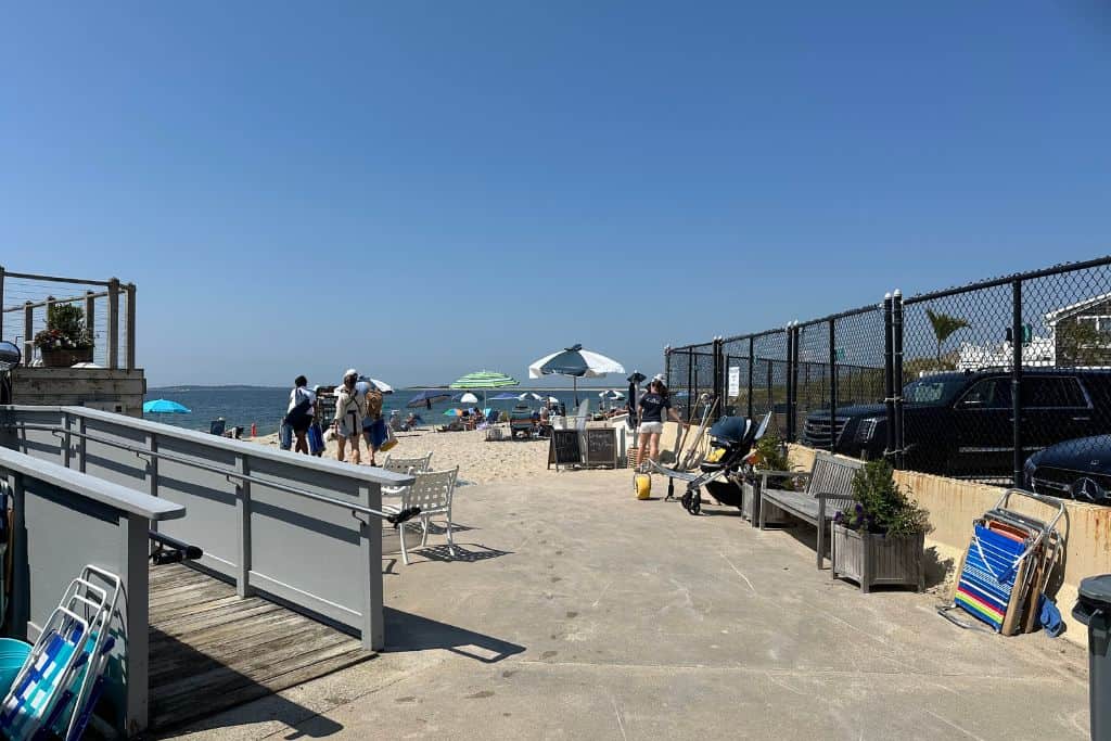 Westerly Beach near the Carousel in Westerly, Rhode Island.